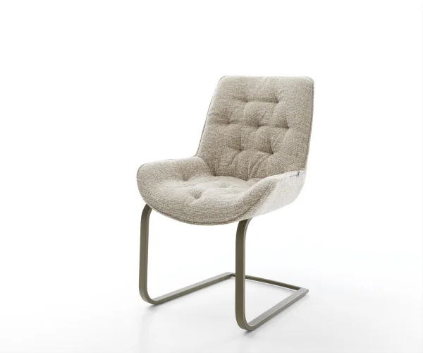 Freischwinger Taimi-Flex Webstoff Soft Beige Freischwinger flach Effektfinish Titan