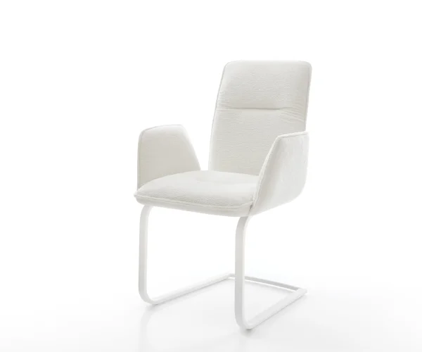 Freischwinger Vinja-Flex Bouclé Soft Beige Freischwinger flach Weiß