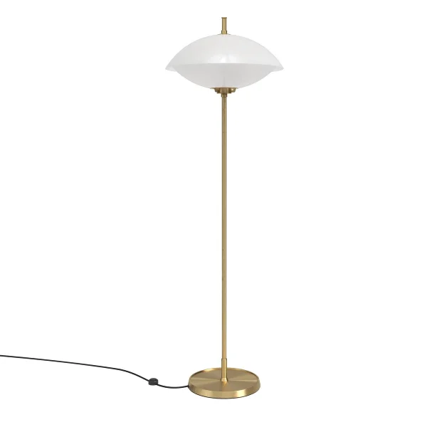 Fritz Hansen Clam Stehleuchte 128 cm Opal-brass