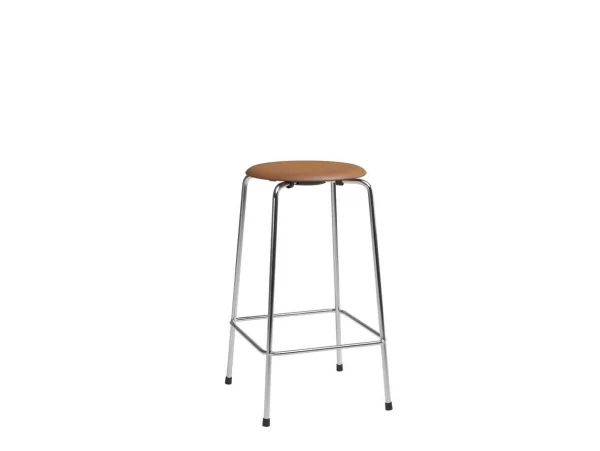 FRITZ HANSEN - High Dot™ Counter Stool 4-legs Wild leather Walnut