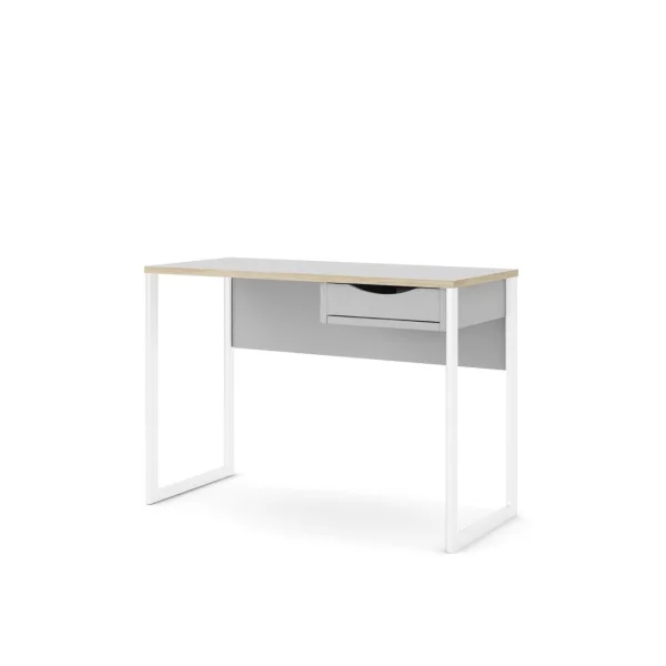 Fula Schreibtisch 110 cm 1 Schublade weiss, matt weiss.