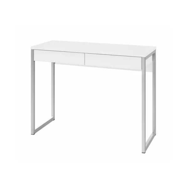 Fula Schreibtisch 2 Schubladen weiss hochglanz.