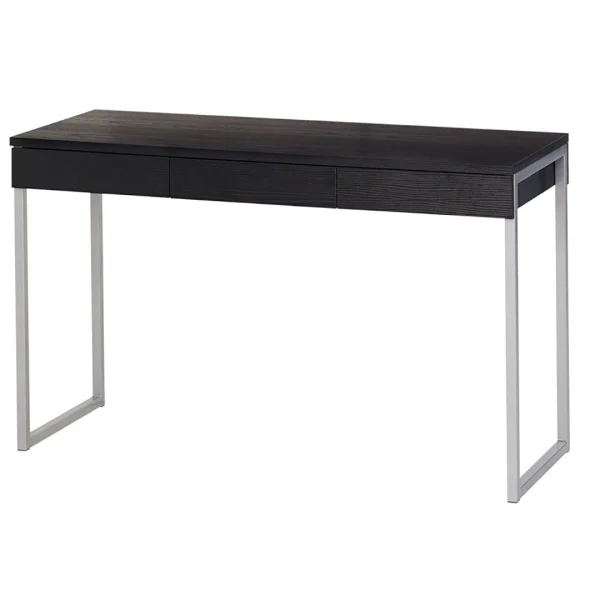 Fula Schreibtisch 3 Schubladen schwarz Esche Dekor.