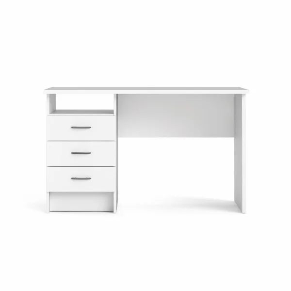 Fula Schreibtisch 3 Schubladen weiss.