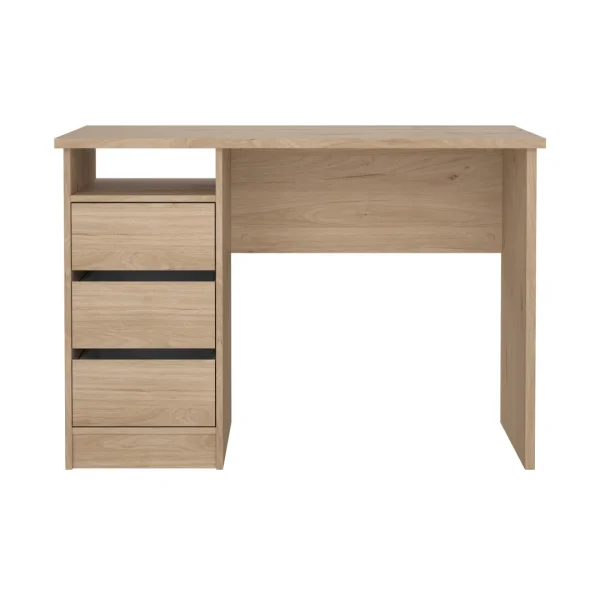 FunctionPlus Schreibtisch 3 Schubladen Nussbaum dekor.
