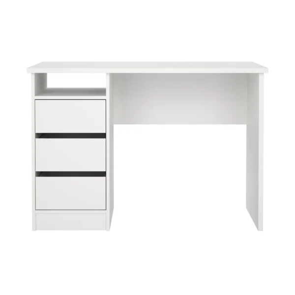 FunctionPlus Schreibtisch 3 Schubladen weiß.