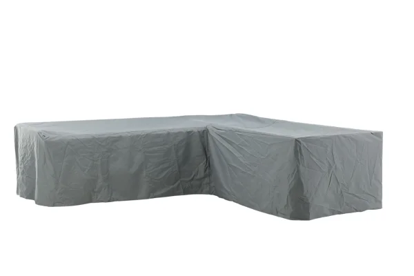 Furnco Abdeckung für gartenmöbel L-Format 325x255x100x84cm grau.