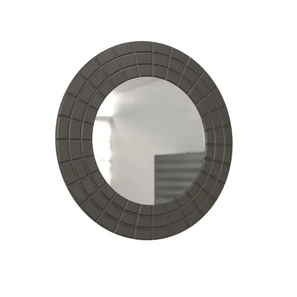 Fusion Spiegel rund Bronze-Dekor.