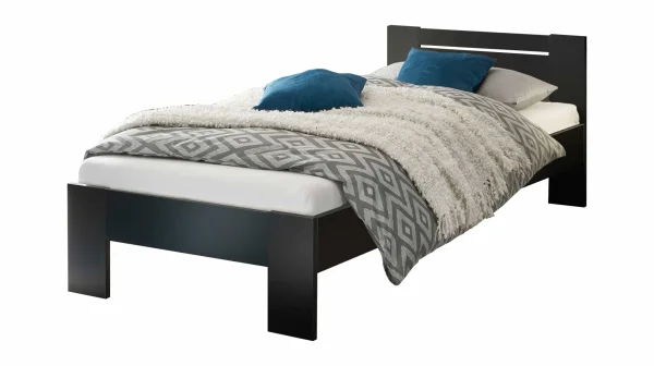 Futonbett 90 x 200 cm Einzelbett schwarz - CANNES