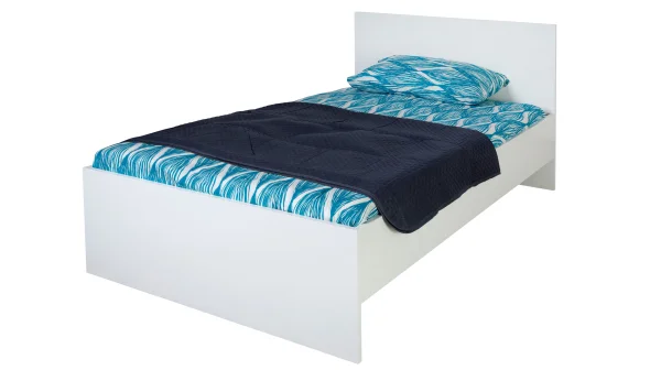 Futonbett 90 x 200 cm Einzelbett weiß Hochglanz - ESPRESSO