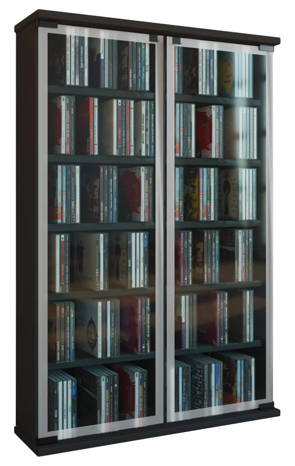 Galerie Regal , CD-Turm 12 Regale schwarz.