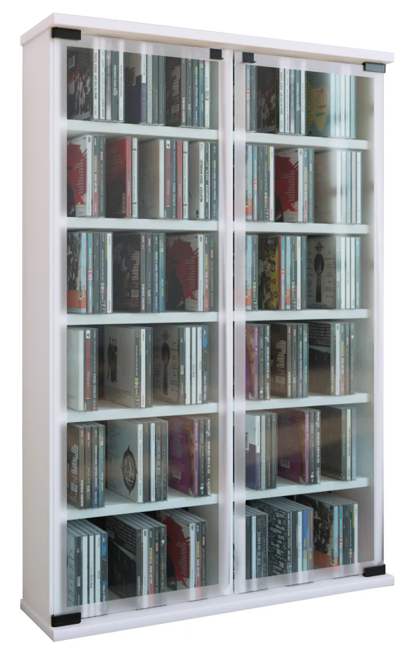 Galerie Regal , CD-Turm 12 Regale weiß.