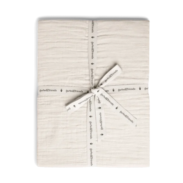 Garbo&Friends Eggshell Muslin Spannbettlaken 180x200x30 cm