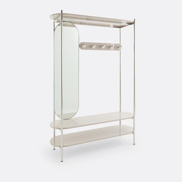 Garderobe Marlow Mit Spiegel, Stahl Und Mdf