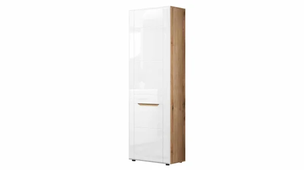 Garderobenschrank weiß hochglanz - Eiche 203 cm - JARON