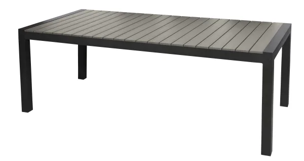 Garp Gartentisch, inkl. 2 Zusatzplatten 223-343 cm schwarz/grau.