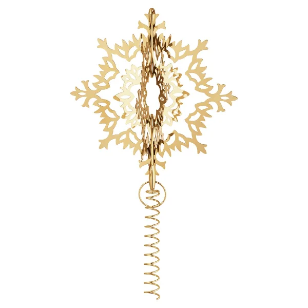 Georg Jensen Ice Flower Weihnachtsbaumspitze Vergoldet