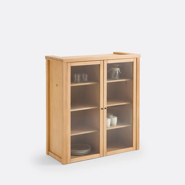 Geschirrschrank/vitrine Gabin, Kiefer Massiv