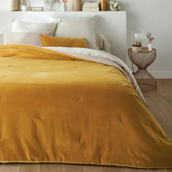 Gesteppte Tagesdecke Velvet Aus Baumwollsamt 270 x 280 cm