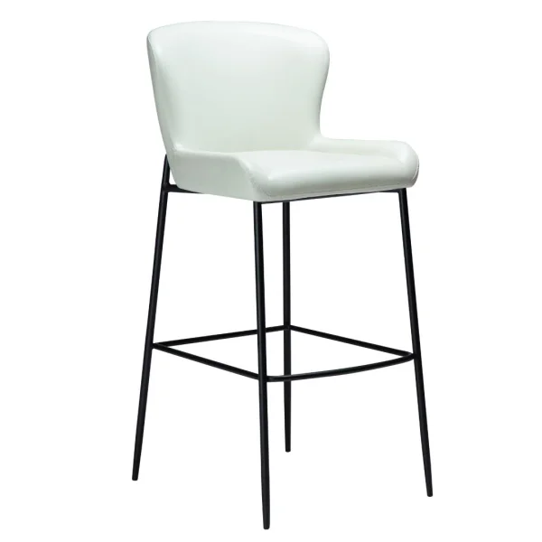 Glam Dan-Formorous Barhocker PU-Kunstleder weiß.