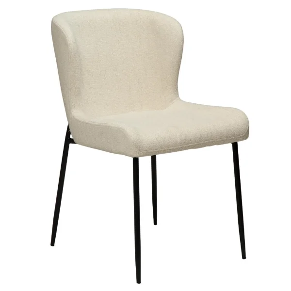 Glam Esszimmerstuhl Bouclé beige.