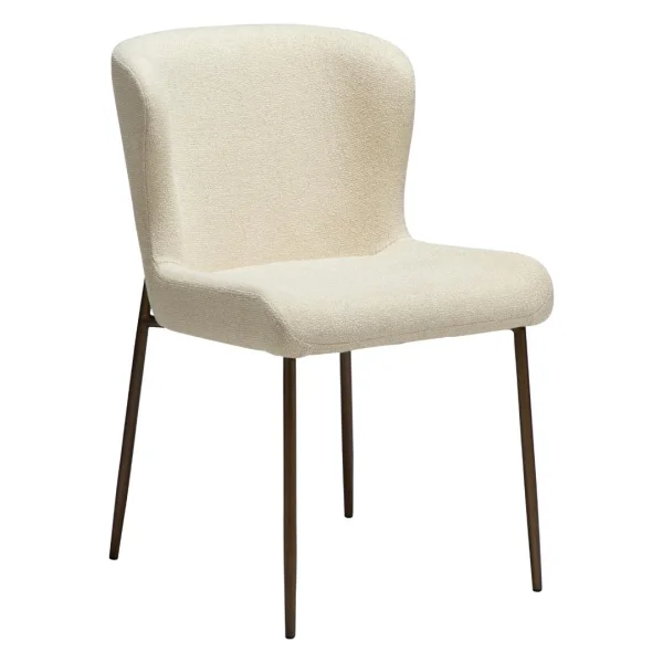 Glam Esszimmerstuhl Bouclé offwhite.