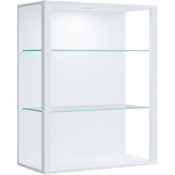 GlasolLW Vitrinenschrank wandhängend weiß.
