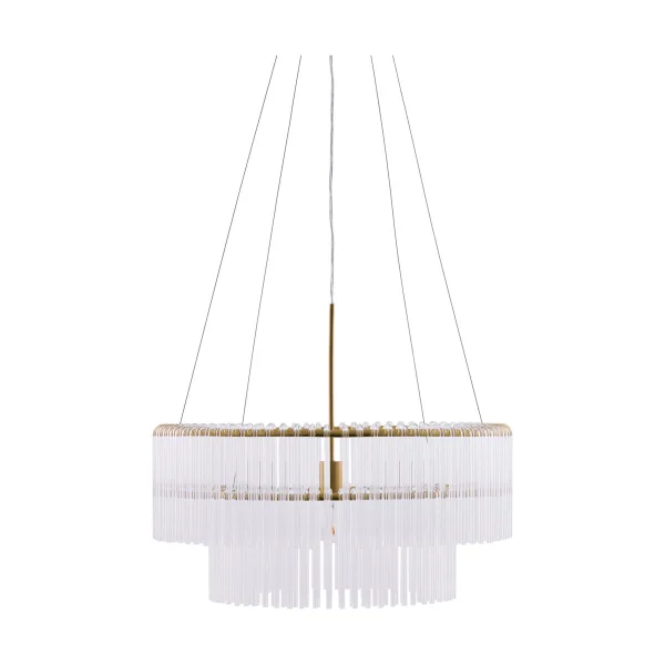 Globen Lighting Hook 60 Pendelleuchte Klar gebürstetes Messing