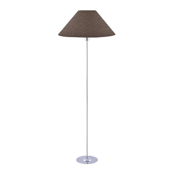 Globen Lighting - Iris Stehleuchte braun/chrom Textil Ø 45 cm