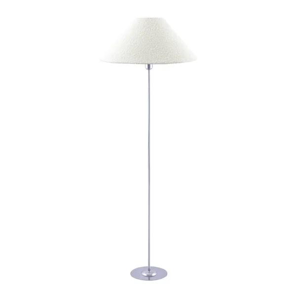 Globen Lighting - Iris Stehleuchte creme/chrom Textil Ø 45 cm