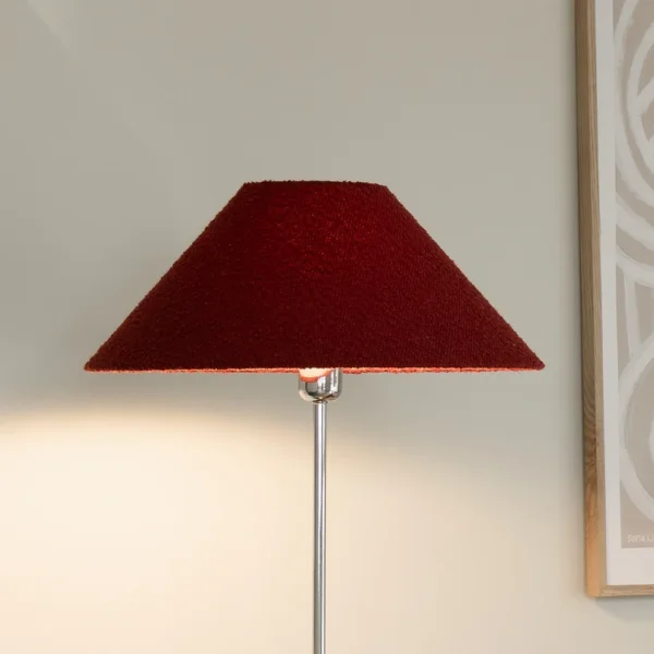 Globen Lighting - Iris Stehleuchte rot/chrome Textil Ø 45 cm