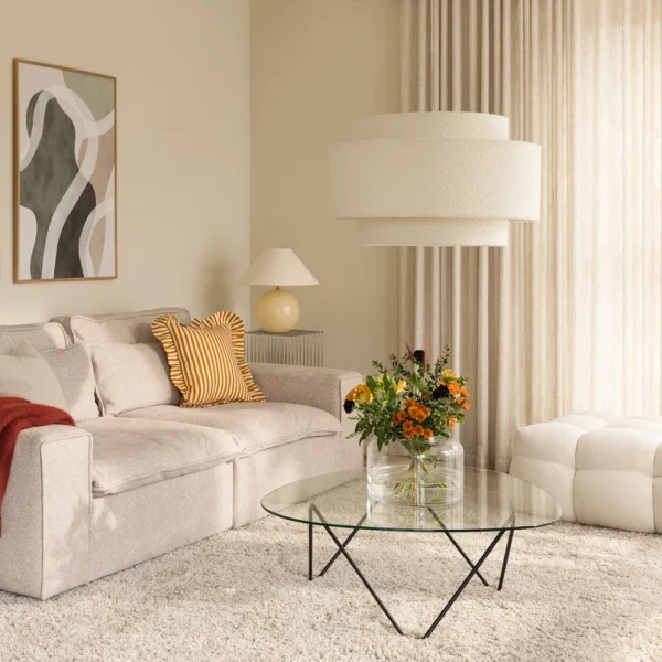 Globen Lighting - Noah Bouclé Hängeleuchte Ø 70 cm weiß Textil