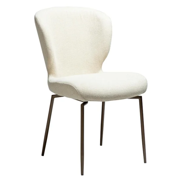 Glory Dan-Form Esszimmerstuhl Drehfuß Bouclé offwhite.