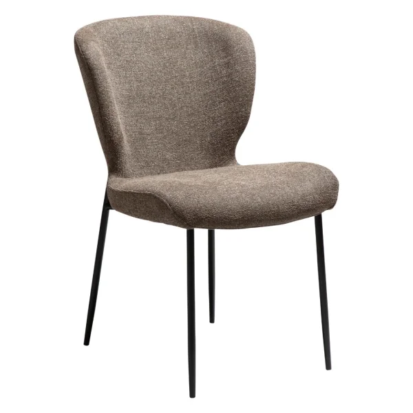 Glory Esszimmerstuhl Bouclé braun.