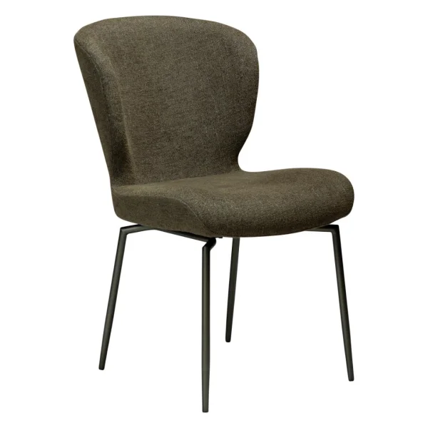 Glory Esszimmerstuhl Bouclé dunkelgrün.