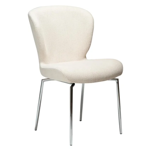 Glory Esszimmerstuhl Drehsitz mit Rückdrehgelenk Bouclé beige.