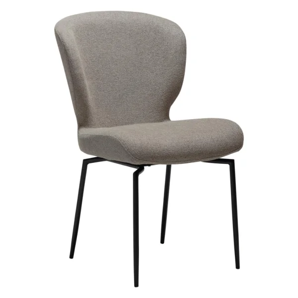 Glory Esszimmerstuhl Drehsitz mit Rückdrehgelenk Bouclé hellbraun.