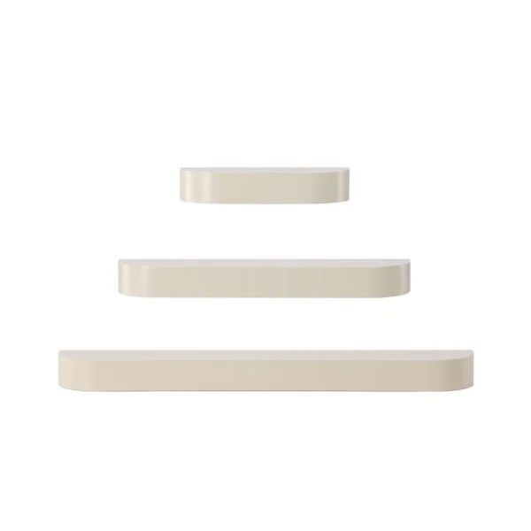 Glow Wandregal-Set mit 3 beige.