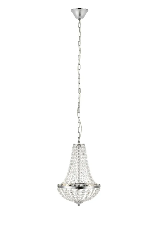 Gränsö Kristall Kronleuchter Chrom 30 cm Badezimmer
