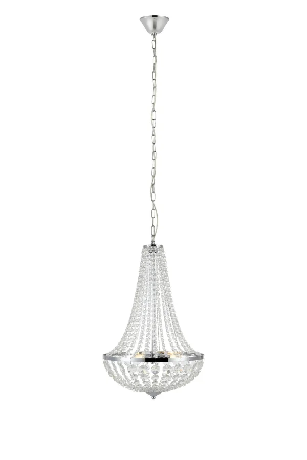 Gränsö Kristall Kronleuchter Chrom 40 cm Badezimmer