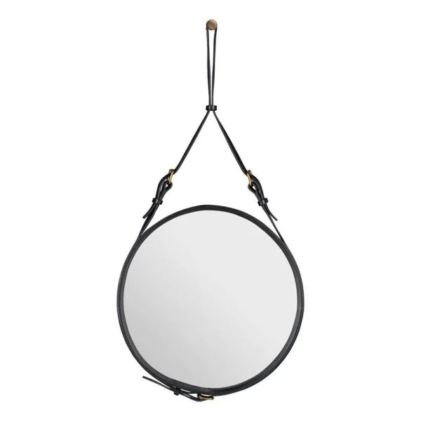 GUBI - Adnet Spiegel Circular Ø45 Black Leather