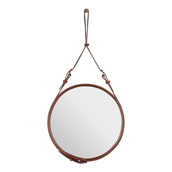GUBI - Adnet Spiegel Circular Ø45 Tan Leather