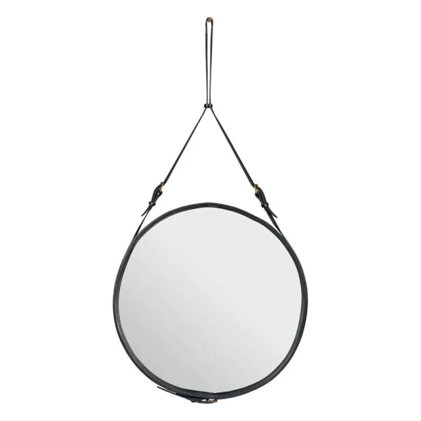 GUBI - Adnet Spiegel Circular Ø70 Black Leather