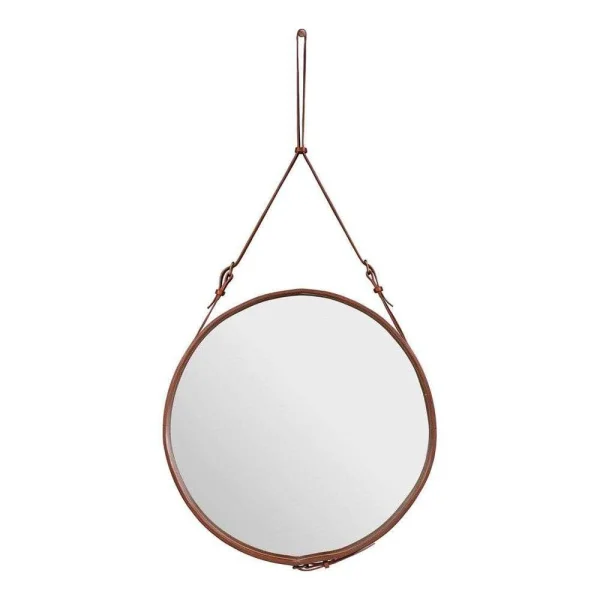 GUBI - Adnet Spiegel Circular Ø70 Tan Leather