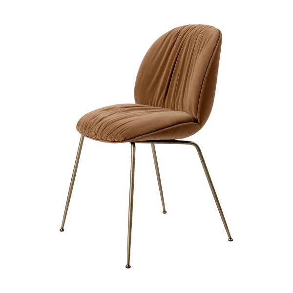 GUBI Beetle Soft Stuhl vollgepolstert Sunday Dedar 112-antik Messing