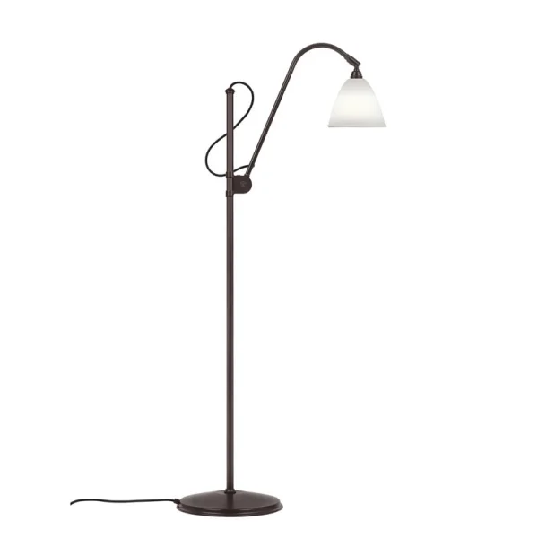 GUBI - Bestlite BL3 Stehlampe Ø16, schwarz/chrom/porzellan