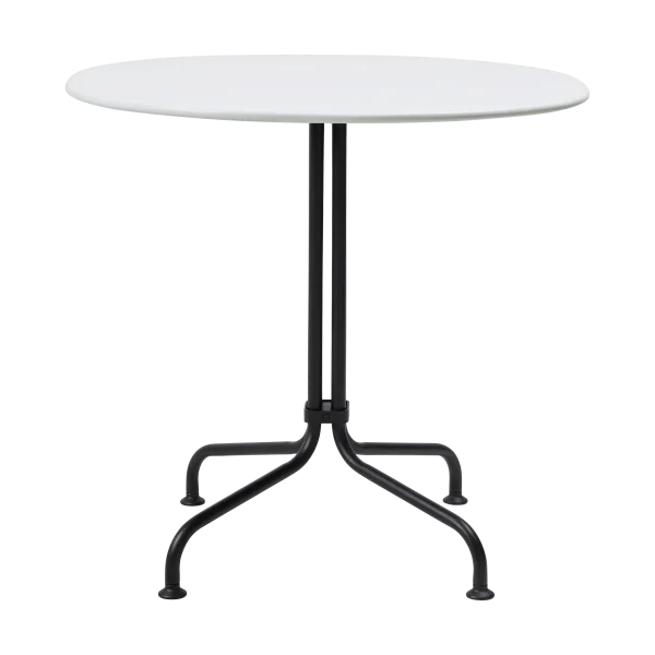 GUBI Carmel Bistro Esstisch 75x75 cm Clam white-black semi matt