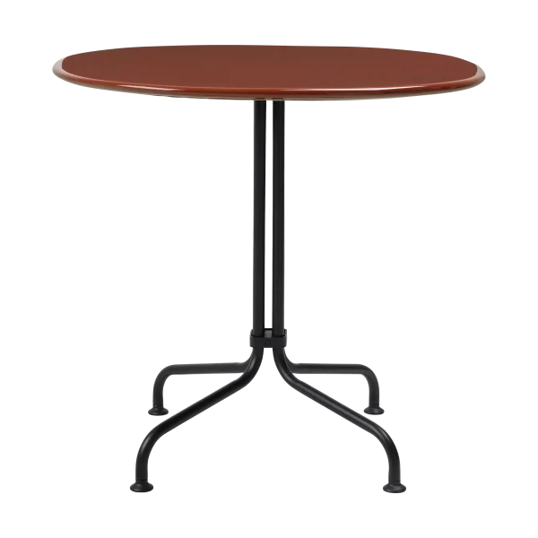 GUBI Carmel Bistro Esstisch 75x75 cm Rock red-black semi matt