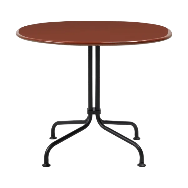 GUBI Carmel Bistro Loungetisch 75x75 cm Rock red-black semi matt.