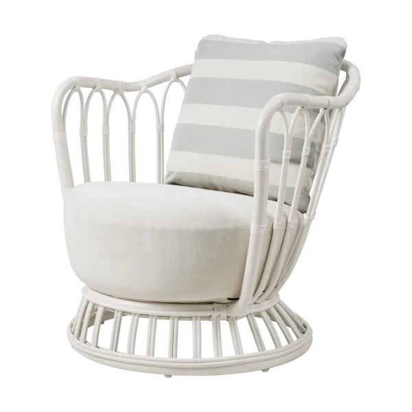 GUBI Grace Outdoor Lounge Stuhl Leslie Limonta 006-020-alabaster white